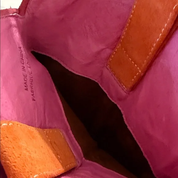 Women's Pink & Orange Embroidered Western Boots - Picture 4 of 10